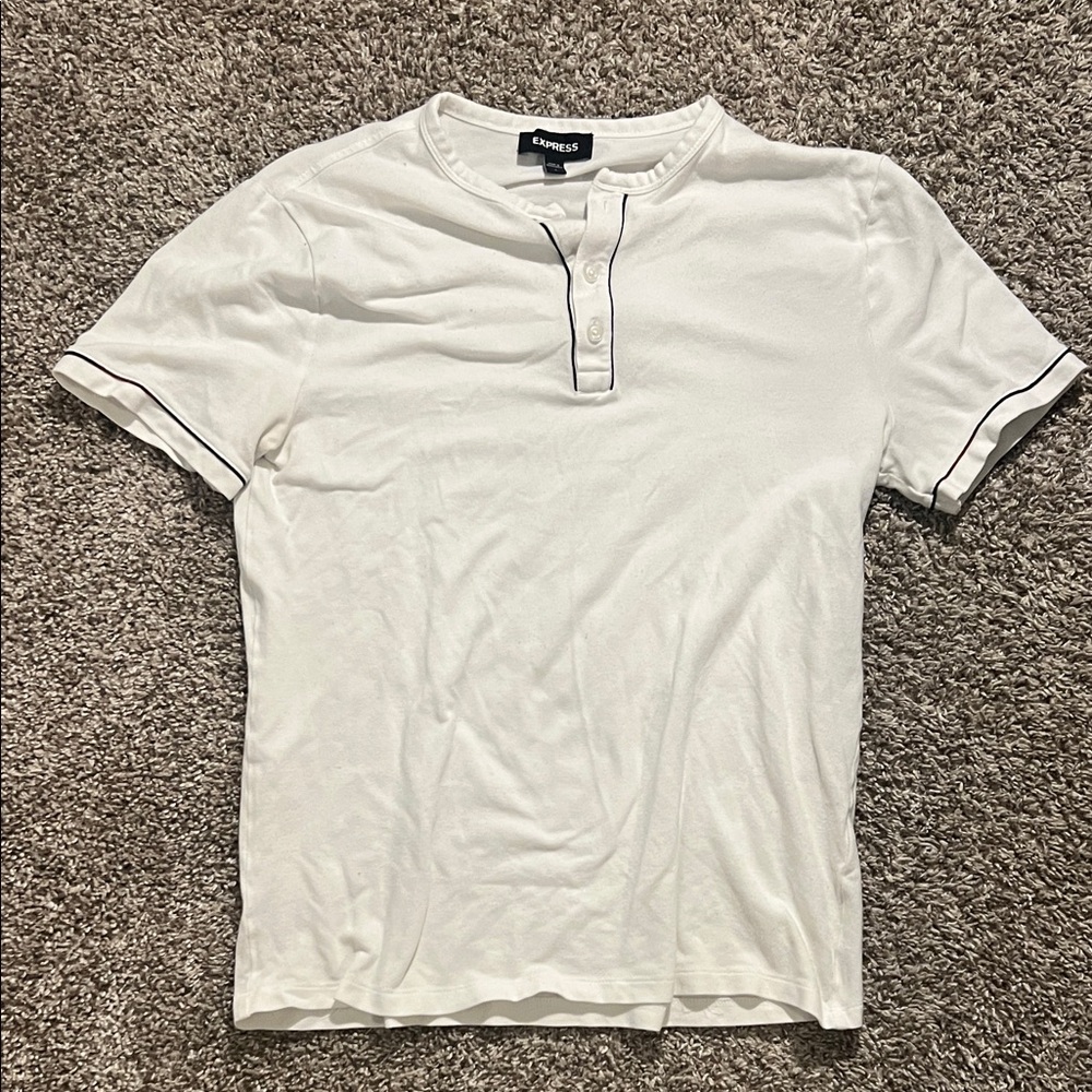 Express White Short Sleeve Men's Tee